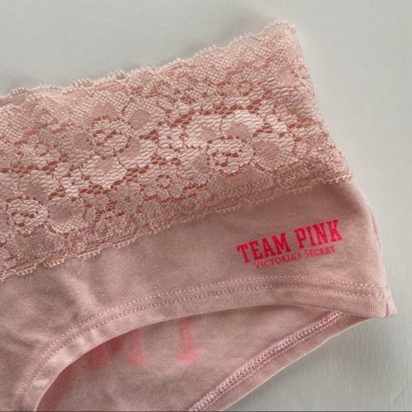 Victoria's Secret PINK extra low rise hipster light pink lace band Small - Picture 2 of 8